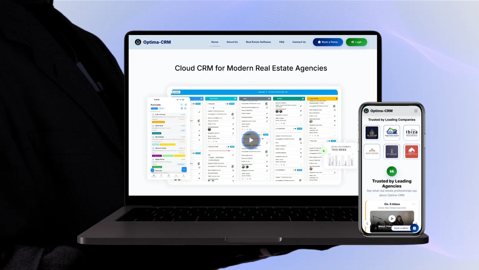 Optima CRM — Vertical CRM for Real Estate Businesses screenshot